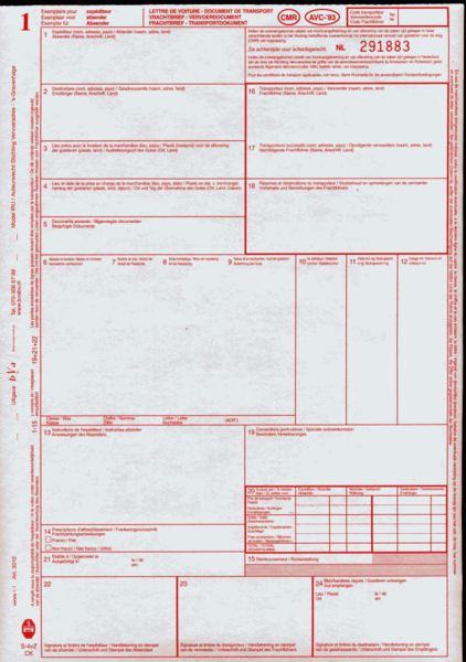 CMR-vrachtbrief