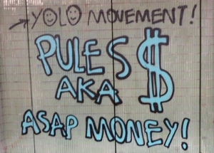 Dollar graffiti Subway