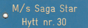 Sleutel Saga Star  van de TT line