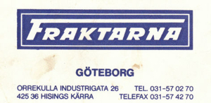 Fraktarna - Goteborg Cantine bon