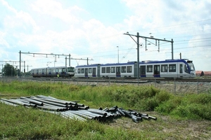 Proeven met voertuigen van de RET en de HTM tussenj Leidschenveen