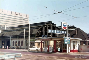 Oude benzine pomp voor het Staatsspoor
