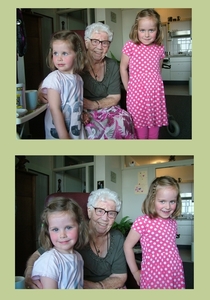 Samen met overgrootmoederdie morgen 96 jaar wordt.