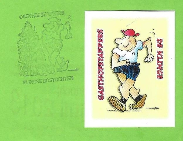 50-Sticker en stempel