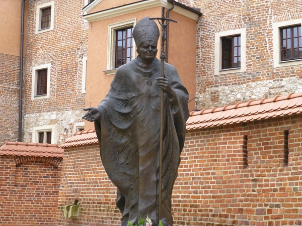 Standbeeld van Paus Johannes Paulus II in Krakow