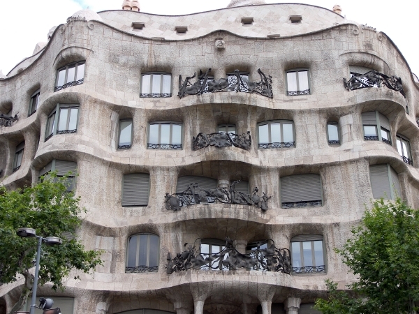 Casa Mila ontworpen door Antonio Gaudi