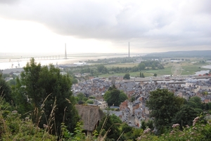 Honfleur vanaf een heuvel