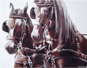 two horses