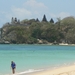 Zicht op Geger tempel avnaf Geger Beach