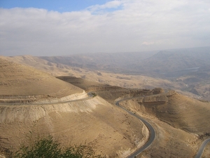 3bc Wadi Mujib, route langs de bergwand