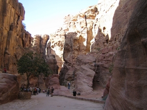 4  Petra  _de Siq,  toegangskloof _ingang