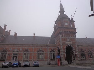 Aankomst in het station van Oudenaarde