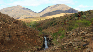 BEGIN VAN DE BLIJDE RIVIER CANYON