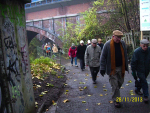 Wandeling naar Mechelse Kruidtuin - 28 november 2013