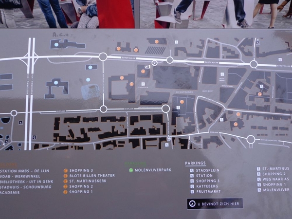 Plattegrond centrum Genk