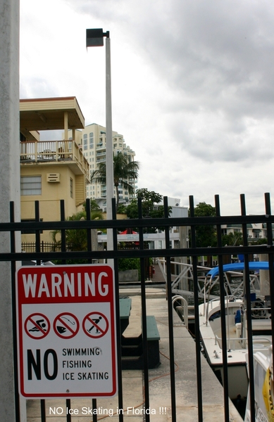 Verboden te ijsschaatsen in Florida !!!!
