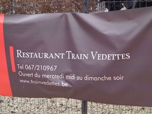  met treinstel ingericht als restaurant