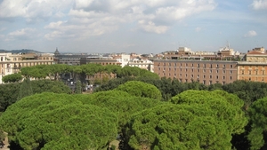 zicht op Rome vanop Castel Sant'Angelo