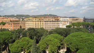 zicht op Rome vanop Castel Sant'Angelo