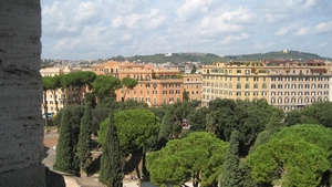 zicht op Rome vanop Castel Sant'Angelo