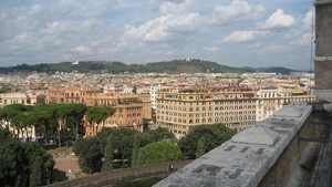 zicht op Rome vanop Castel Sant'Angelo