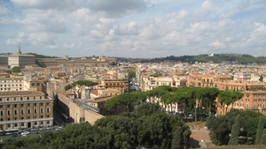 zicht op Rome vanop Castel Sant'Angelo