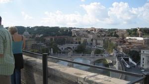 zicht op Rome vanop Castel Sant'Angelo