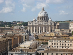 zicht op St Pieters vanop Castel Sant'Angelo