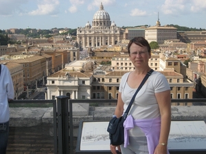 zicht op St Pieters vanop Castel Sant'Angelo