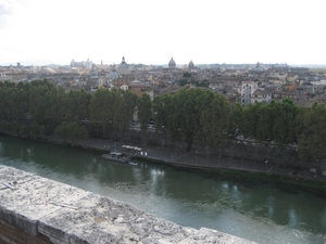 zicht op Rome vanop Castel Sant'Angelo