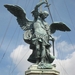 Bronzen beeld van de aartsengel Michal bovenop Castel Sant'Angel
