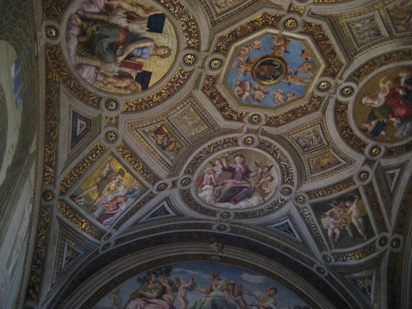 in n van de zalen van de Vaticaanse musea