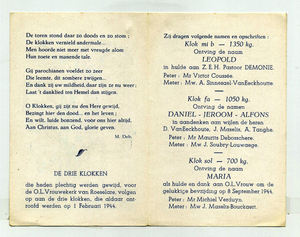 Klokkewijding (1948)Roeselare