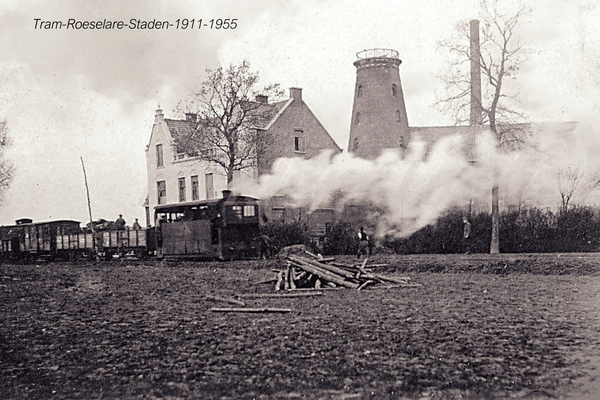 Tramlijn Roeselare-sleyhage-staden 1911-gedaan 1951