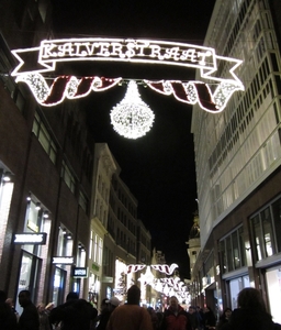 Kerstsfeer in de Kalverstraat