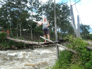 Plankenbruggetje in Wamena !