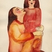 moeder en kind 1 - aquarel