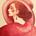 dame met hoed (serie rood)