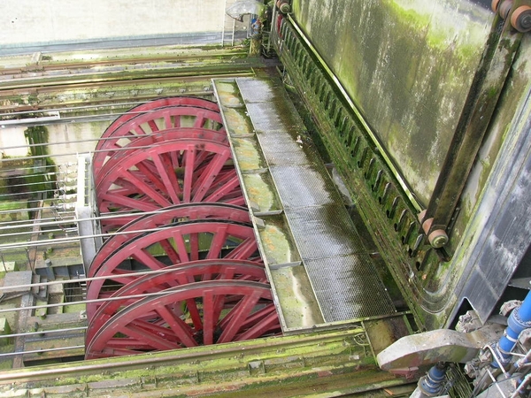 Hellend vlak Ronquieres tandwielen