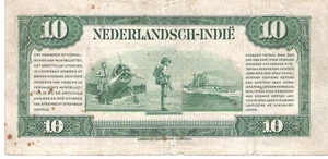 Nederlandsch Indi 1943 10 Gulden b