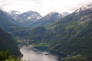 Zicht op Geiranger