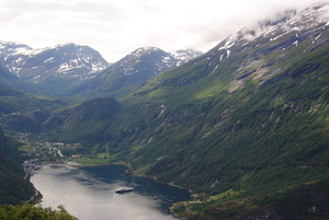 Zicht op Geiranger