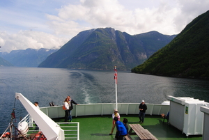 Met boot op de Geirangerfjord naar Hellesylt