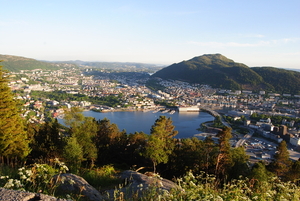 Laatste uitzicht over Bergen