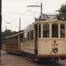 Statiefoto HTM Remise FH met Tramstel 164+505 in de naherfst 1989