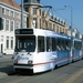 Air UK tram 3084 op tramlijn 10 bij de halte Brouwersgracht 01-04