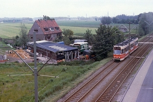 Een paar opnamen van tramlijn 1 langs de Vliet. 03-06-1987