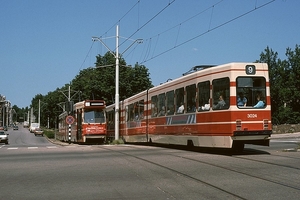 Strandexpresss getooid met een soort vlag op de kop 12-06-1988