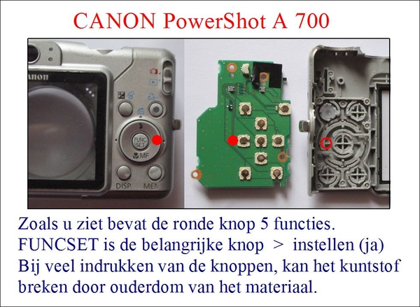 Canon knoppen vergelijkbaar met uw Camera