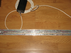 Led strips ingebouwd in een U profiel van 15x15 MM